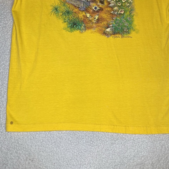 Vintage Northern Reflection Garden Scene T-Shirt: Size Medium - Picture 3 of 7